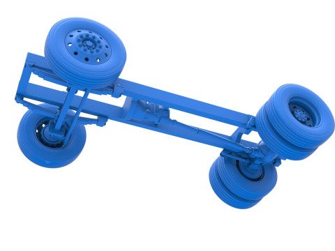 Chassis of Vintage GATR Racing Semi truck Version 2 Scale 1 to 25 3D Принт Модель