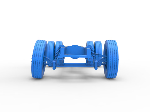 Chassis of Vintage GATR Racing Semi truck Version 2 Scale 1 to 25 3D Принт Модель