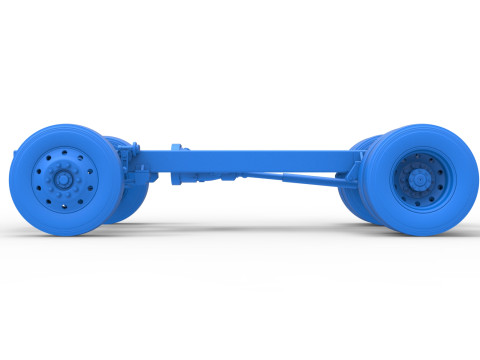 Chassis of Vintage GATR Racing Semi truck Version 2 Scale 1 to 25 3D Принт Модель