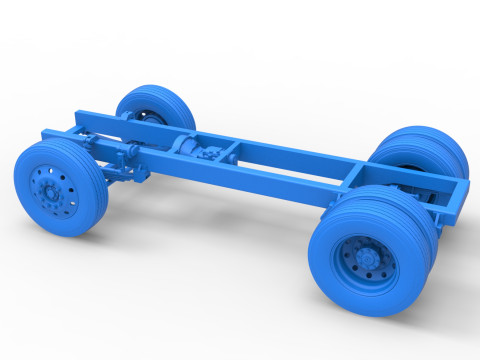 Chassis of Vintage GATR Racing Semi truck Version 2 Scale 1 to 25 3D Принт Модель