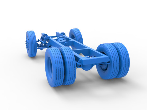 Chassis of Vintage GATR Racing Semi truck Version 2 Scale 1 to 25 3D Принт Модель