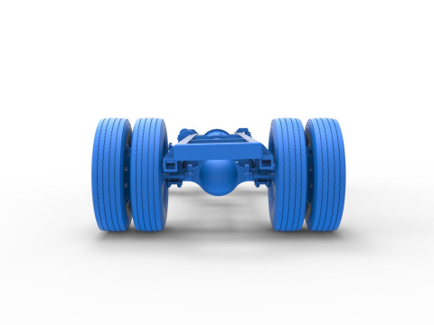 Chassis of Vintage GATR Racing Semi truck Version 2 Scale 1 to 25 3D Принт Модель