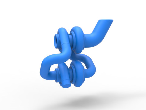 Turbocharger Version 2 Scale 1 to 25 3D-printmodel