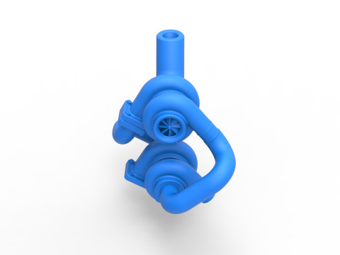 Turbocharger Version 2 Scale 1 to 25 Model do druku 3D
