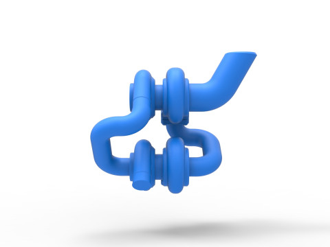 Turbocharger Version 2 Scale 1 to 25 Model do druku 3D