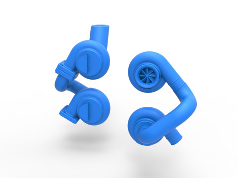 Turbocharger Version 2 Scale 1 to 25 Model do druku 3D