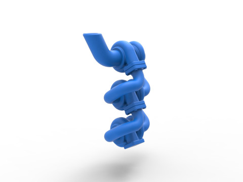 Turbocharger Version 3 Scale 1 to 25 3D Принт Модель