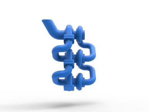 Turbocharger Version 3 Scale 1 to 25 3D Принт Модель