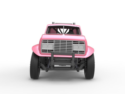 Vintage GATR Racing Semi truck Version 3 Scale 1 to 25 Modelo de Impressão 3D