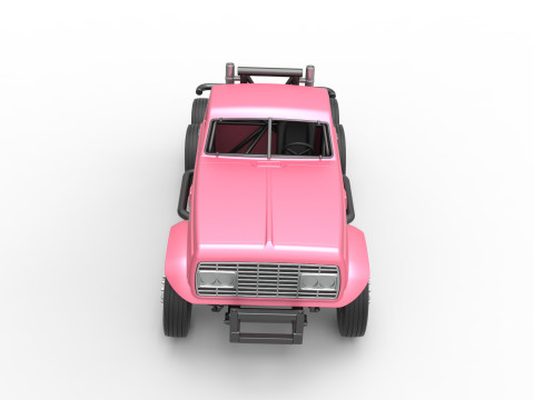 Vintage GATR Racing Semi truck Version 3 Scale 1 to 25 Modelo de Impressão 3D