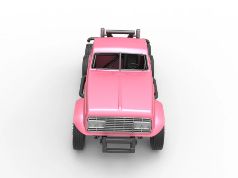 Vintage GATR Racing Semi truck Version 3 Scale 1 to 25 3D Print Model
