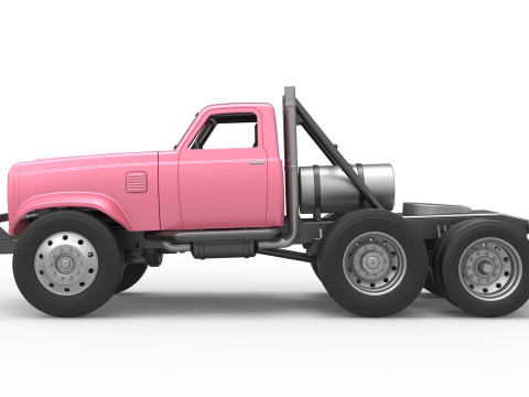 Vintage GATR Racing Semi truck Version 3 Scale 1 to 25 Modelo de Impressão 3D