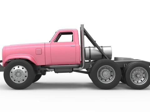 Vintage GATR Racing Semi truck Version 3 Scale 1 to 25 3D Print Model