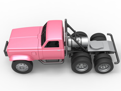 Vintage GATR Racing Semi truck Version 3 Scale 1 to 25 Modelo de Impressão 3D