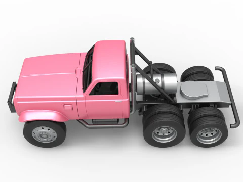 Vintage GATR Racing Semi truck Version 3 Scale 1 to 25 3D Print Model