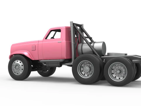 Vintage GATR Racing Semi truck Version 3 Scale 1 to 25 3D Print Model