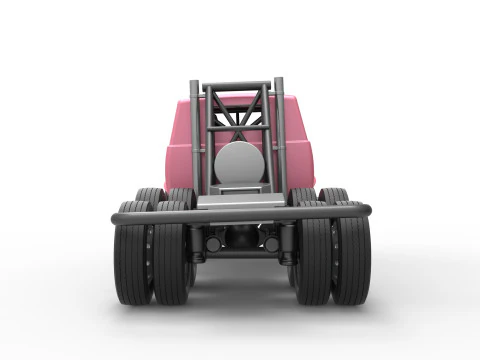 Vintage GATR Racing Semi truck Version 3 Scale 1 to 25 3D Print Model