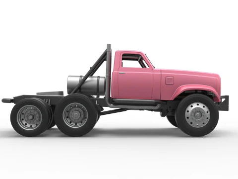 Vintage GATR Racing Semi truck Version 3 Scale 1 to 25 3D Print Model