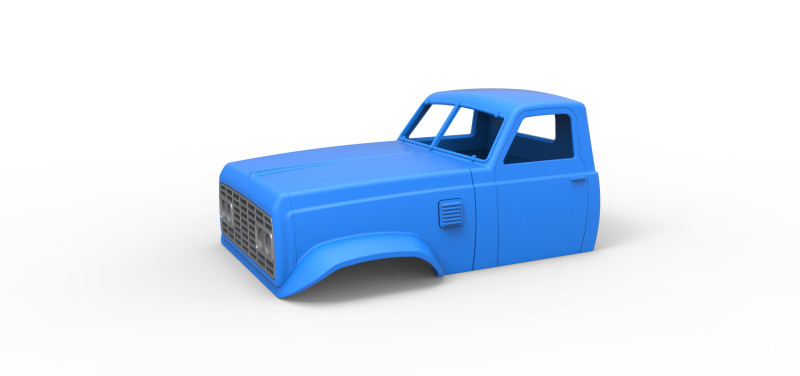 Cab of Vintage GATR Racing Semi truck Version 3 Scale 1 to 25 Modelo de Impressão 3D .c4d .max .obj .3ds .fbx .stl .blend 