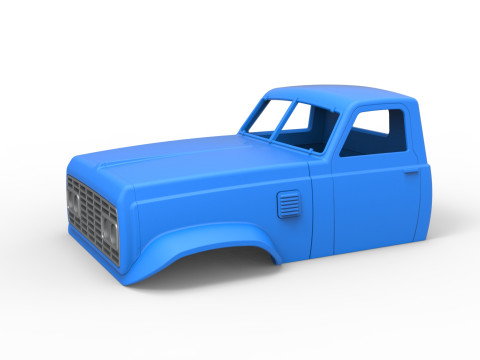 Cab of Vintage GATR Racing Semi truck Version 3 Scale 1 to 25 3D-printmodel