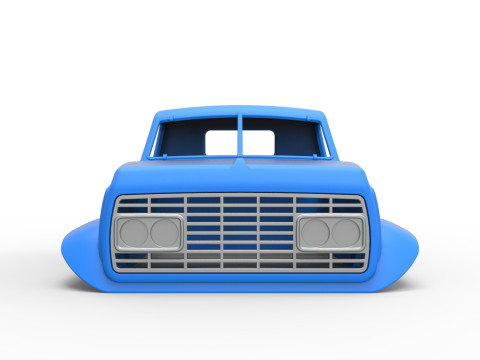 Cab of Vintage GATR Racing Semi truck Version 3 Scale 1 to 25 Modelo de Impressão 3D