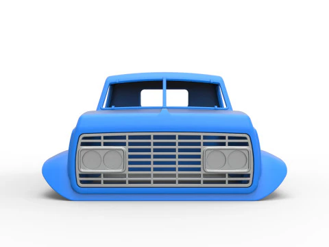 Cab of Vintage GATR Racing Semi truck Version 3 Scale 1 to 25 3D Print Model