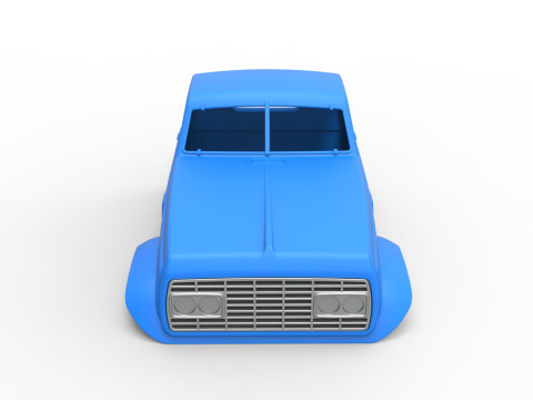 Cab of Vintage GATR Racing Semi truck Version 3 Scale 1 to 25 Modelo de Impressão 3D