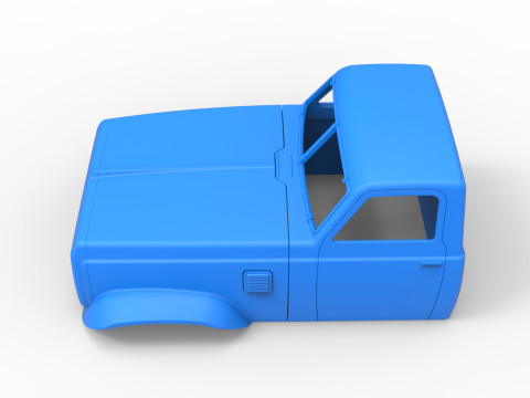 Cab of Vintage GATR Racing Semi truck Version 3 Scale 1 to 25 Modelo de Impressão 3D
