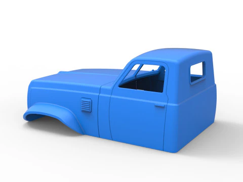 Cab of Vintage GATR Racing Semi truck Version 3 Scale 1 to 25 3D Print Model