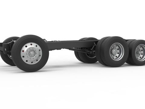 Chassis of Vintage GATR Racing Semi truck Version 3 Scale 1 to 25 3D Принт Модель