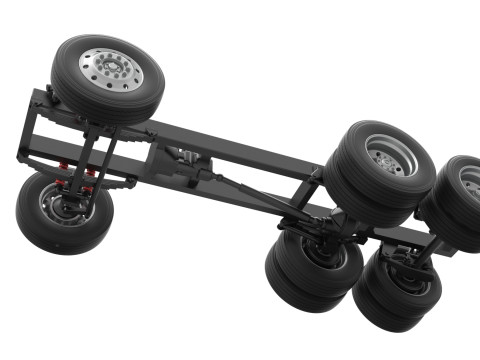 Chassis of Vintage GATR Racing Semi truck Version 3 Scale 1 to 25 3D Принт Модель