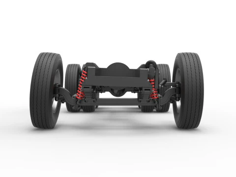 Chassis of Vintage GATR Racing Semi truck Version 3 Scale 1 to 25 3D Print Model