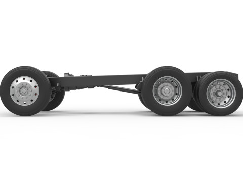 Chassis of Vintage GATR Racing Semi truck Version 3 Scale 1 to 25 3D Принт Модель