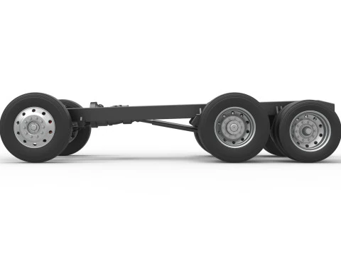 Chassis of Vintage GATR Racing Semi truck Version 3 Scale 1 to 25 3D Print Model
