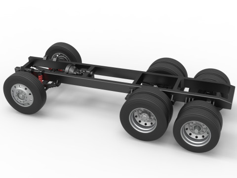 Chassis of Vintage GATR Racing Semi truck Version 3 Scale 1 to 25 3D Принт Модель
