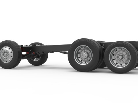 Chassis of Vintage GATR Racing Semi truck Version 3 Scale 1 to 25 3D Принт Модель