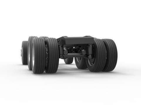Chassis of Vintage GATR Racing Semi truck Version 3 Scale 1 to 25 3D Принт Модель