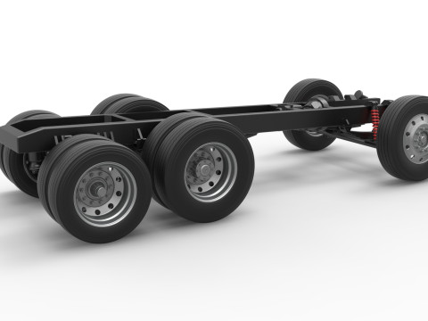 Chassis of Vintage GATR Racing Semi truck Version 3 Scale 1 to 25 3D Принт Модель