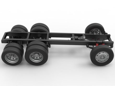 Chassis of Vintage GATR Racing Semi truck Version 3 Scale 1 to 25 3D Принт Модель