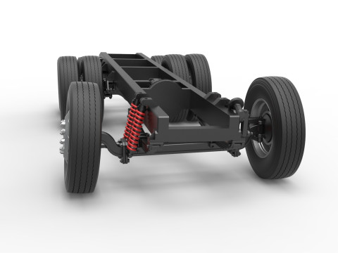 Chassis of Vintage GATR Racing Semi truck Version 3 Scale 1 to 25 3D Принт Модель