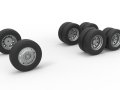 Wheel Set of Vintage GATR Racing Semi truck Version 3 Scale 1 to 25 Model Cetak 3D