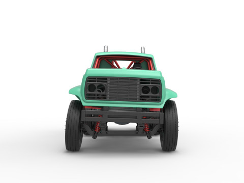 Vintage GATR Racing Semi truck Version 4 Scale 1 to 25 3Dプリントモデル