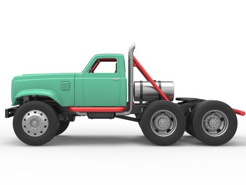 Vintage GATR Racing Semi truck Version 4 Scale 1 to 25 3Dプリントモデル