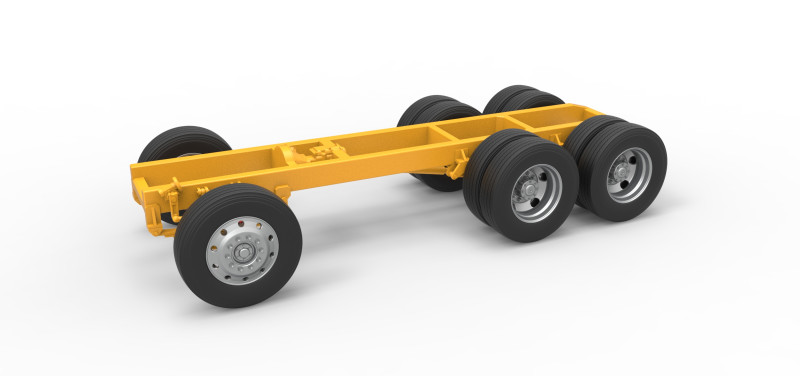 Chassis of Vintage GATR Racing Semi truck Version 4 Scale 1 to 25 Model do druku 3D .c4d .max .obj .3ds .fbx .stl .blend