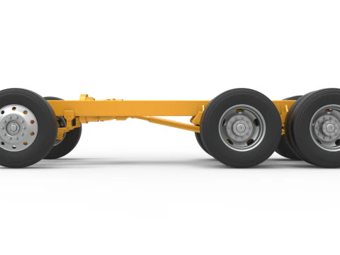 Chassis of Vintage GATR Racing Semi truck Version 4 Scale 1 to 25 3D Print Model