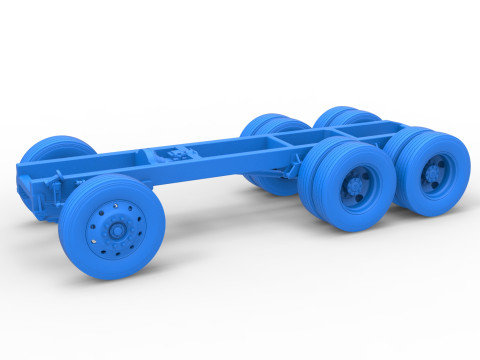 Chassis of Vintage GATR Racing Semi truck Version 4 Scale 1 to 25 Model do druku 3D