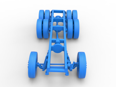 Chassis of Vintage GATR Racing Semi truck Version 4 Scale 1 to 25 Model do druku 3D