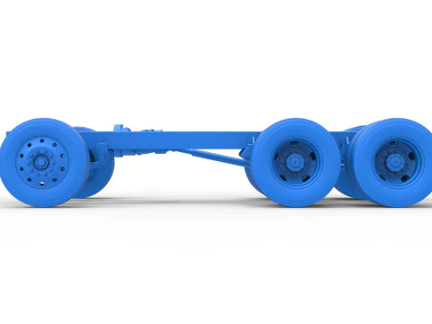 Chassis of Vintage GATR Racing Semi truck Version 4 Scale 1 to 25 3D Print Model