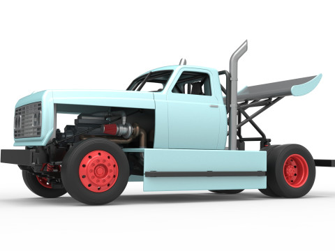 Big Rig Racing Semi truck Scale 1 to 25 Model do druku 3D
