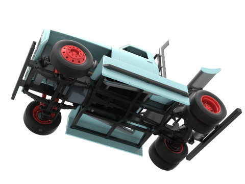 Big Rig Racing Semi truck Scale 1 to 25 Model do druku 3D